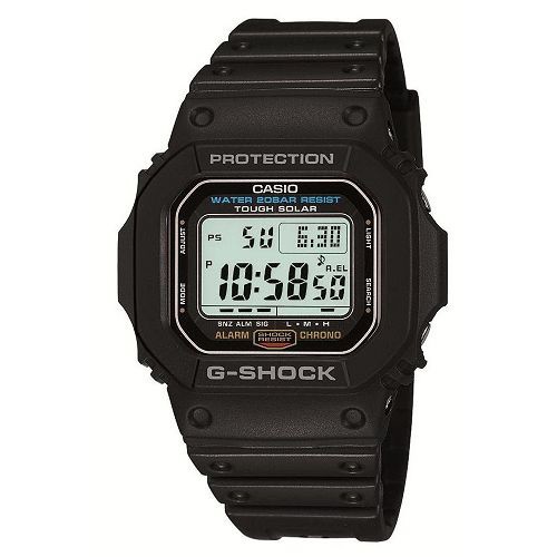 【CASIO】G-SHOCK 經典太陽能電力暢銷運動錶(G-5600E-1)正版宏崑公司貨