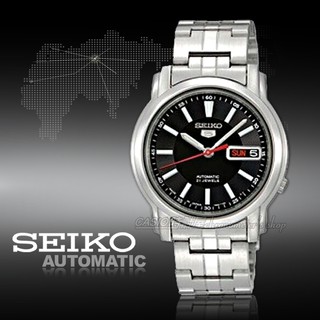 時計屋 手錶專賣店 SEIKO 精工 SNKL83J1 日製盾牌五號 機械男錶 不鏽鋼錶帶 防水50米 黑面 全新品
