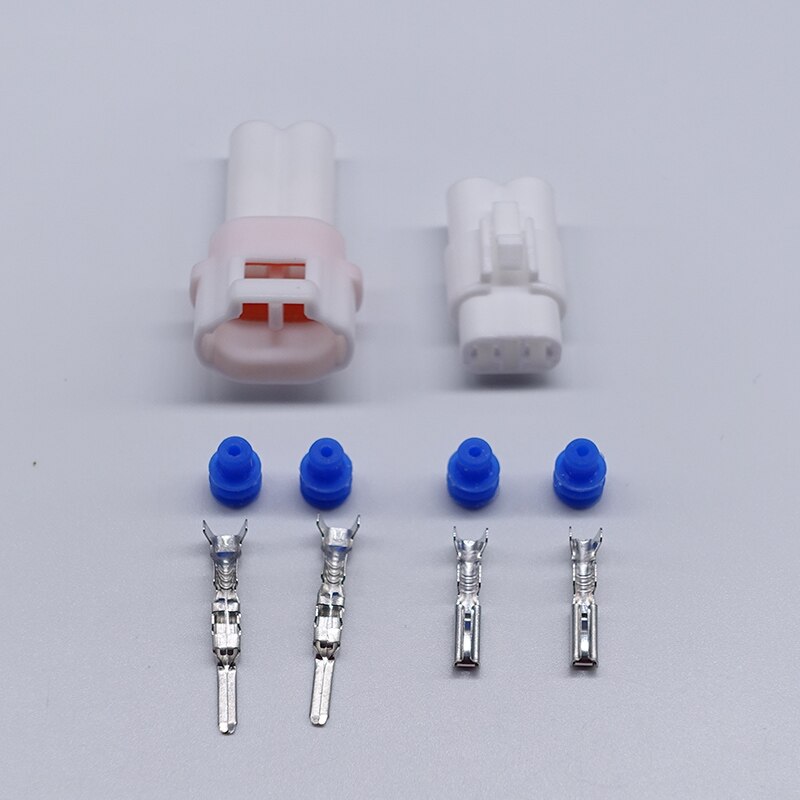 2孔電瓶線束接頭 公端連接器 接插件含端子6187-2311