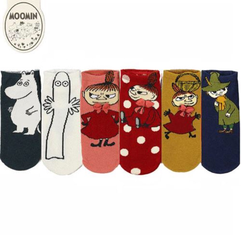 現貨 日本 Moomin 嚕嚕米 姆明 新品 立體凹凸領結 短襪 森 女襪 北歐 阿金 小不點 襪子