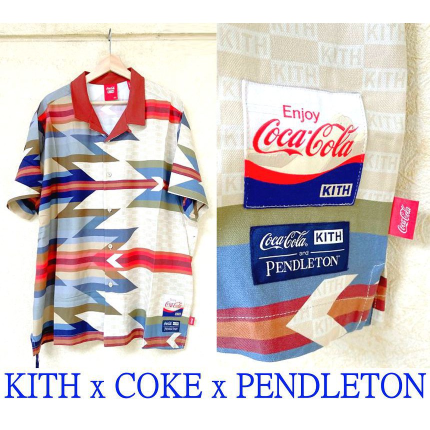 BLACK全新KITH x PENDLETON x COCA COLA民族風COKE可口可樂蠶絲夏威夷/古巴襯衫