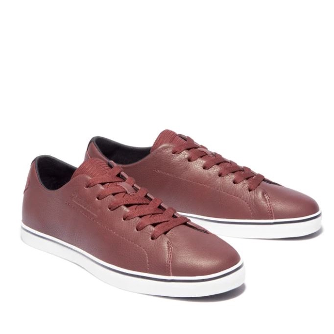 【Timberland】酒紅色SkapePark全粒面皮革休閒鞋 ─ US8.5 #全新僅試穿 #便宜售