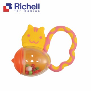 Richell 利其爾｜小松鼠固齒器(可愛的動物造型吸引寶寶注意)