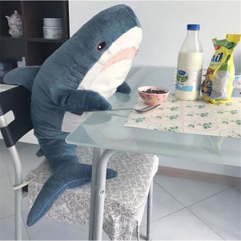 【買大送小】一米長 宜家IKEA同款 大鯊魚公仔 鯊魚娃娃 鯊魚吊飾 生日禮物 鯊魚抱枕 鯊魚 交換禮物