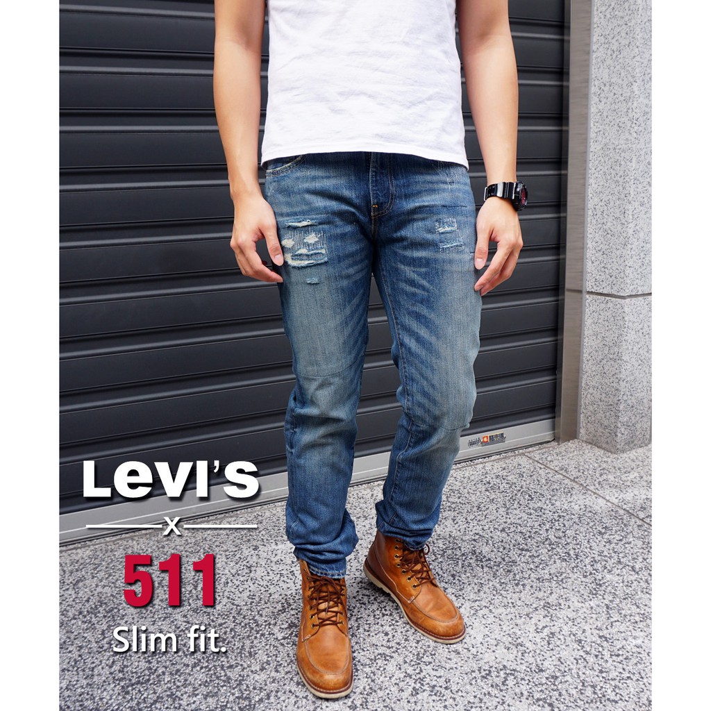 【只有28腰】 現貨 Levis 511 破壞 小窄管 slim skinny 牛仔褲 501ct 510 levi's