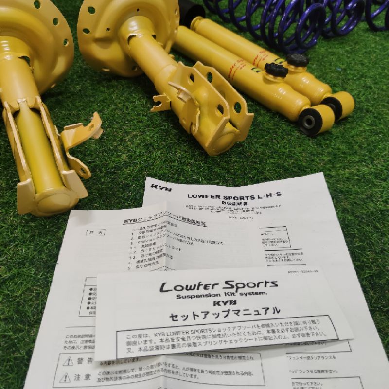 虹惠有限公司 Fit2 Ge8 Jazz Fit3 Gk5 Kyb 黃桶避震器lowfer Sports 蝦皮購物