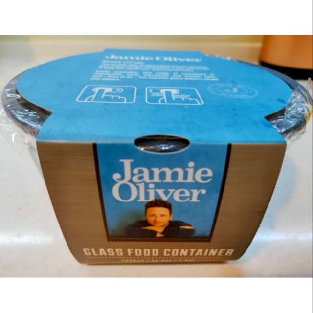 全聯 Jamie Oliver 圓形 耐熱 玻璃 保鮮盒 大1550ML