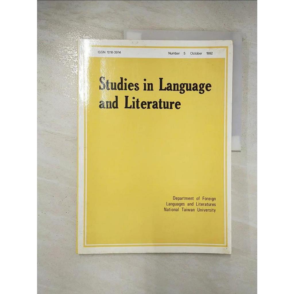 NTU Studies in language and literature_NTU Studies in language and literature委員會【T1／大學教育_FMS】書寶二手書