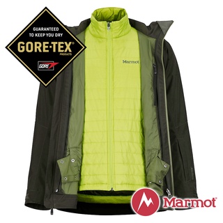 5折出清【美國 Marmot】男 GORE-TEX二件式防水外套『綠/黑/灰』#74700 戶外 登山 防風 二合一外套