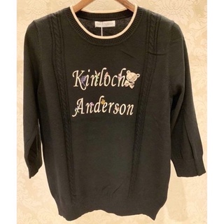 近全新~金安德森女裝Kinloch Anderson字母刺繡七分袖針織上衣~原價3980.售價1500元