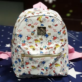NG商品-Hello kitty防潑水 PU雙肩後背包