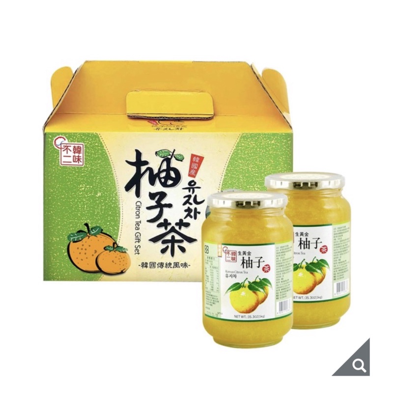 韓味不二 柚子茶飲組  1公斤 X 2入 好市多代購 Costco