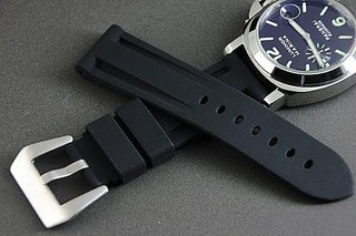絕佳手感無logo高質感24mm Panerai 沛納海替代雙錶圈矽膠錶帶小沛風V型錶扣
