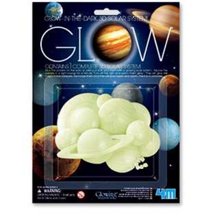 【4M】3D 立體螢光太陽系貼片 Glow in Dark Solar System