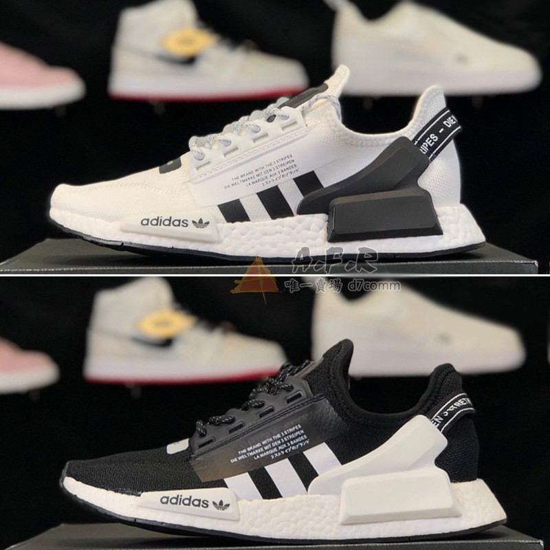 ADIDAS NMD_R1.V2 BOOST 黑白 白黑 日文 反光 男鞋 女鞋 慢跑鞋 休閒鞋 FV9022 9021