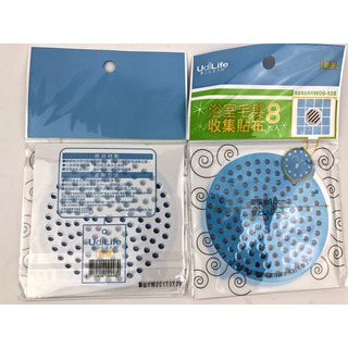 《福寶商店》浴室毛髮 收集貼布 拋棄式 排水孔濾網 陽臺浴室廚房 排水口 排水網蓋 毛髮阻隔 10CM
