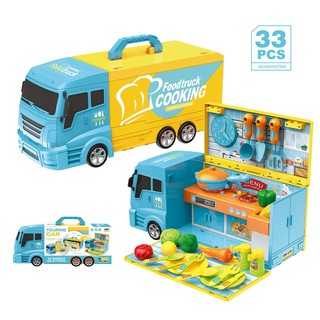 BOWA 商檢合格 豪華廚房卡車套裝 手提玩具箱 卡車玩具組 扮家家酒