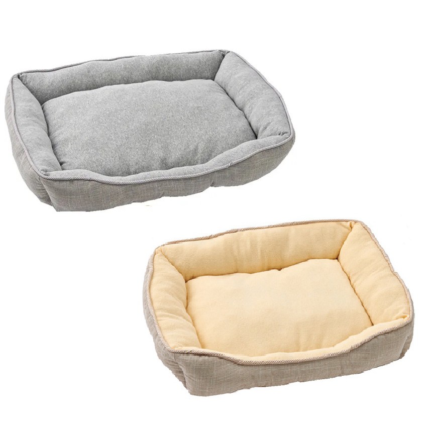 Marukan 舒眠睡床 可用手水洗  不易沾毛布料 DP-988米色/DP-989灰色 顏色隨機 M號