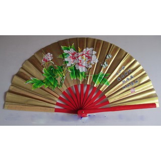 🌹手舞足蹈舞蹈用品🌹金色竹骨牡丹太極功夫扇/武術表演扇/舞蹈扇/每支$150元