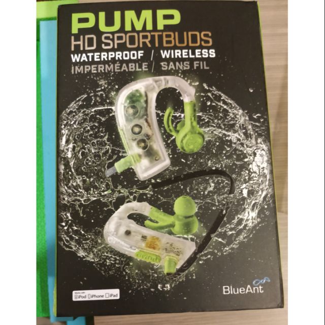 BlueAnt PUMP 2 無線藍牙防水，軍規等級運動耳機
，防汗、防水、可水洗