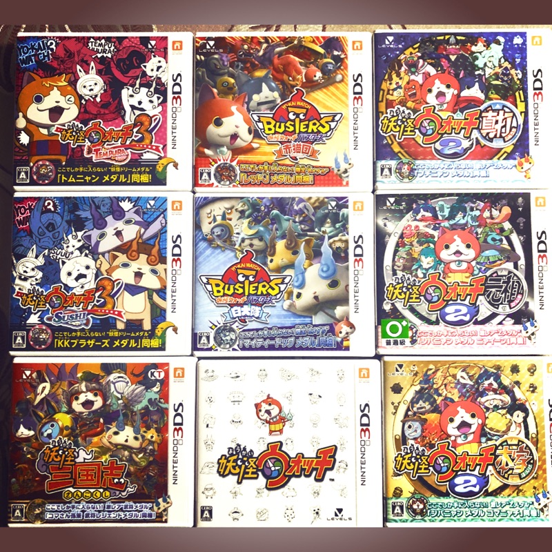 3ds 妖怪手錶遊戲片赤貓白犬妖怪三國志真打本家元祖 蝦皮購物