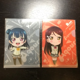 lovelive sunshine aqours 小型資料夾 津島善子 櫻內梨子 夜羽