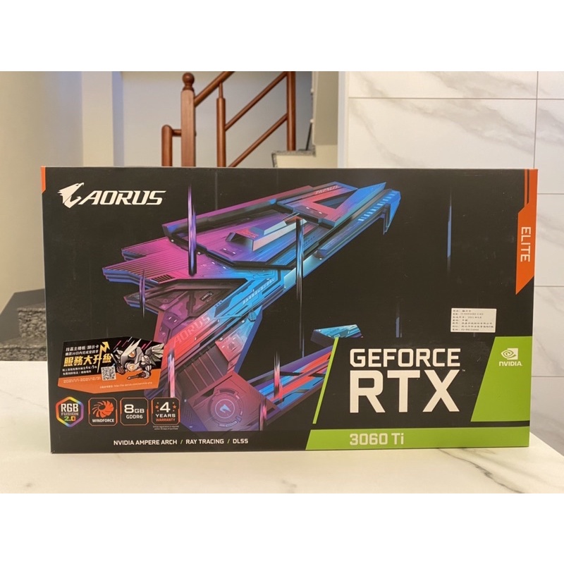 gigabyte aorus elite RTX3060ti 3060 ti 技嘉 三環燈