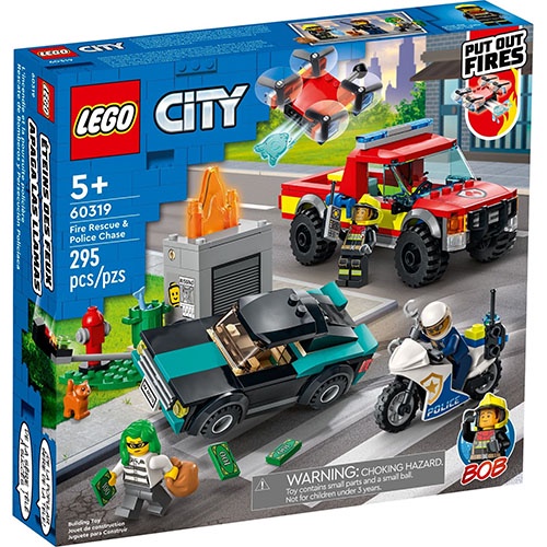 LEGO樂高 LT60319消防救援和警察追捕行動 2022_City 城市系列