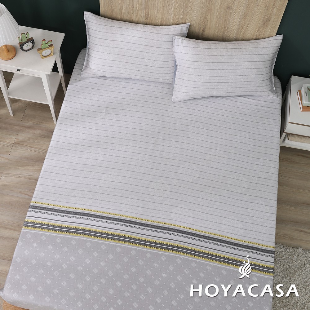 HOYACASA巴爾曼- 100%天絲床包枕套三件組 (單人/雙人/加大/特大)