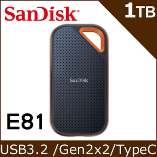 SanDisk 超高速讀/寫 USB 3.2 E81 Extreme PRO Portable 1TB 行動固態硬碟