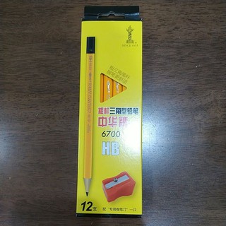 粗三角鉛筆 粗桿三角型鉛筆 中華牌 HB 12支入