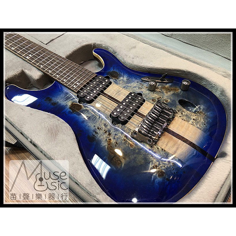 【苗聲樂器Ibanez旗艦店】Ibanez Premium S1027PBF-CLB 藍色七弦無搖電吉他