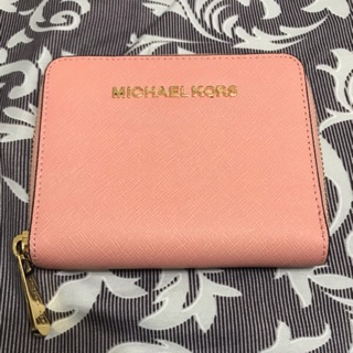 Michael Kors 皮夾 零錢夾 短夾 粉色 粉紅 粉桃