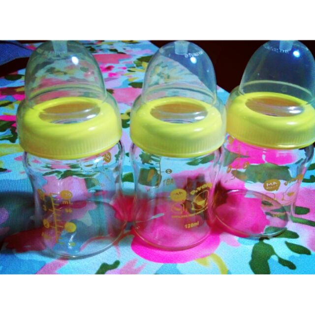 黃色小鴨“寬口”玻璃奶瓶120ml