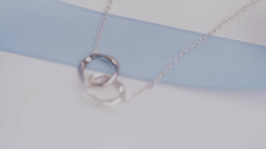 <Porabella>925純銀情侶款項鍊 男女款時尚小眾簡約 雙色雙環純銀項鍊 Necklace <一對販售>