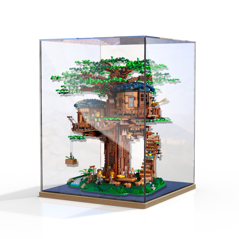 免郵 免郵 樂高樹屋21318展示盒lego積木模型收納盒透明手辦亞克力防塵罩 蝦皮購物