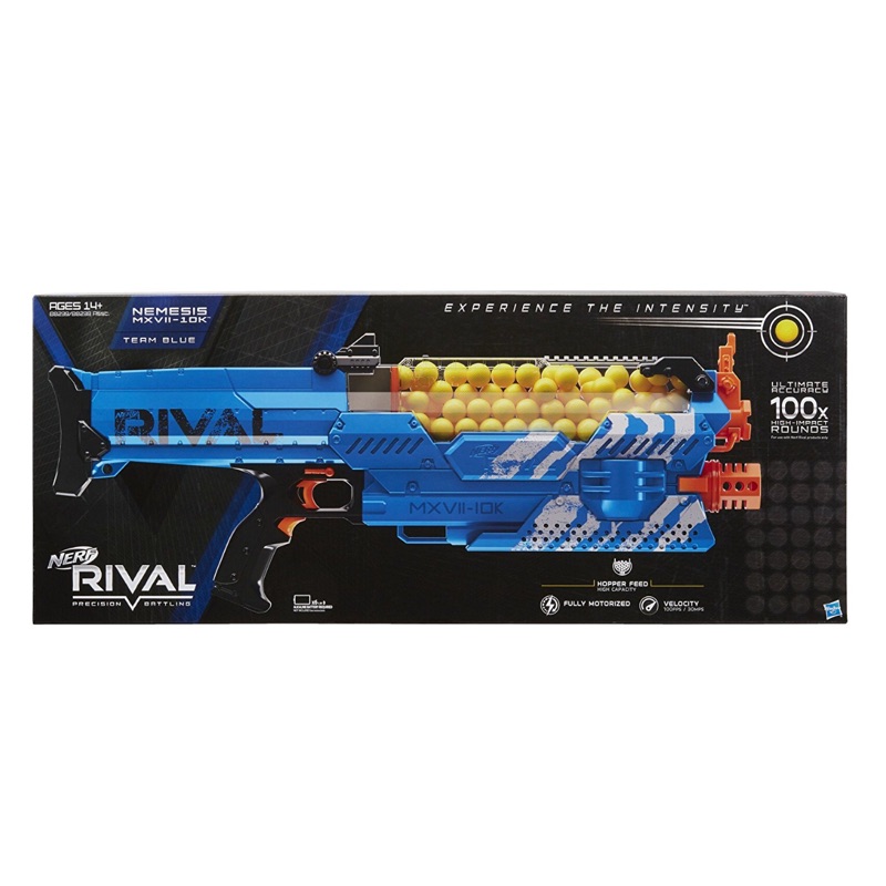 🌟NERF 競爭者系列 涅墨西斯 百球射擊器 藍色🌟RIVAL NEMESIS MXVll-10K 報復天神 子彈 球彈