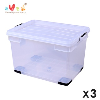 《真心良品》KEYWAY 聯府 TT900 簡約透明收納箱90L-3入 臺灣製造 換季收納衣物收納雜物收納開發票