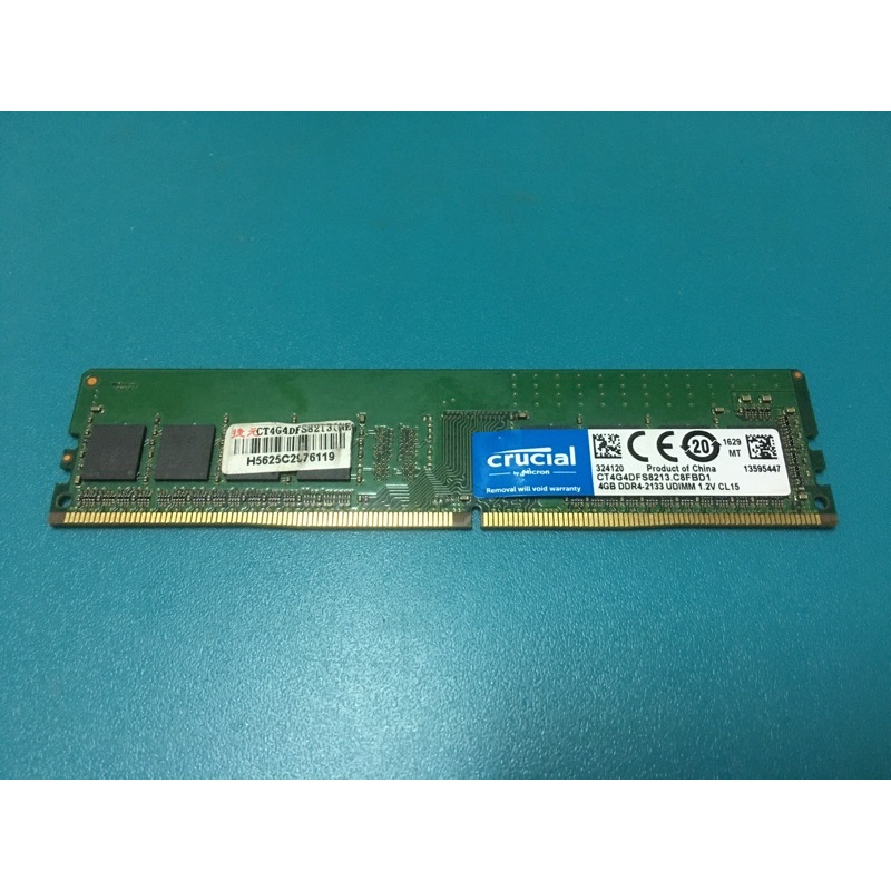 美光 DDR4 2133 4G 記憶體 單面 CT4G4DFS8213