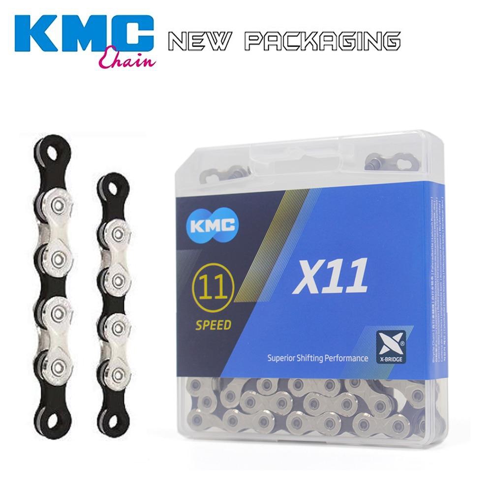 Kmc X11 X11.93 自行車鏈條 116L 11 速自行車鏈條帶盒和魔術按鈕適用於 MTB/Road shima