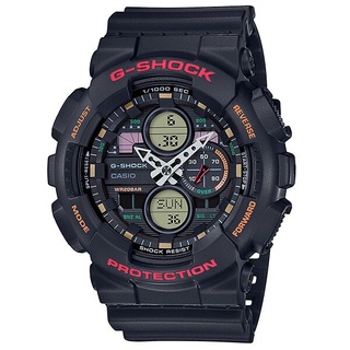 CASIO卡西歐G-SHOCK GA-140-1A4超人氣雙顯式設計結合指針數字顯示，48個城市世界時間功能51.2mm