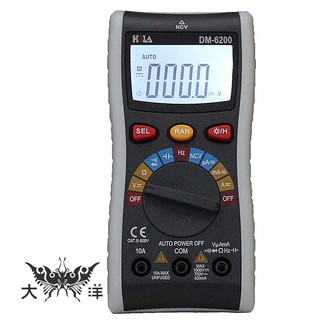 海碁 HILA 多功能自動換檔電錶 DM-6200 大洋國際電子