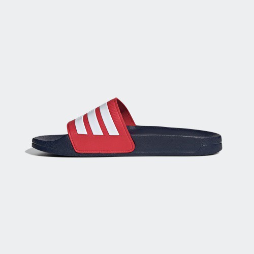 Adidas ADILETTE SHOWER 拜仁慕尼黑足球俱樂部LOGO 男女款紅白色休閒拖鞋-NO.FW7076