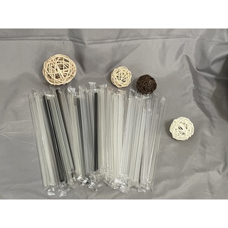 ☾ ໋꙳全新現貨☾ ໋꙳透明 獨立包裝 吸管 塑膠吸管 斜口吸管 飲料吸管 飲料店吸管 細吸管