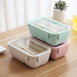 🍱創意飯盒🍱套裝 學生 日式便當盒 帶餐具 可微波爐加熱飯盒 方形便當盒 午餐盒 餐飯盒 北歐風 帶蓋 簡約保鮮盒