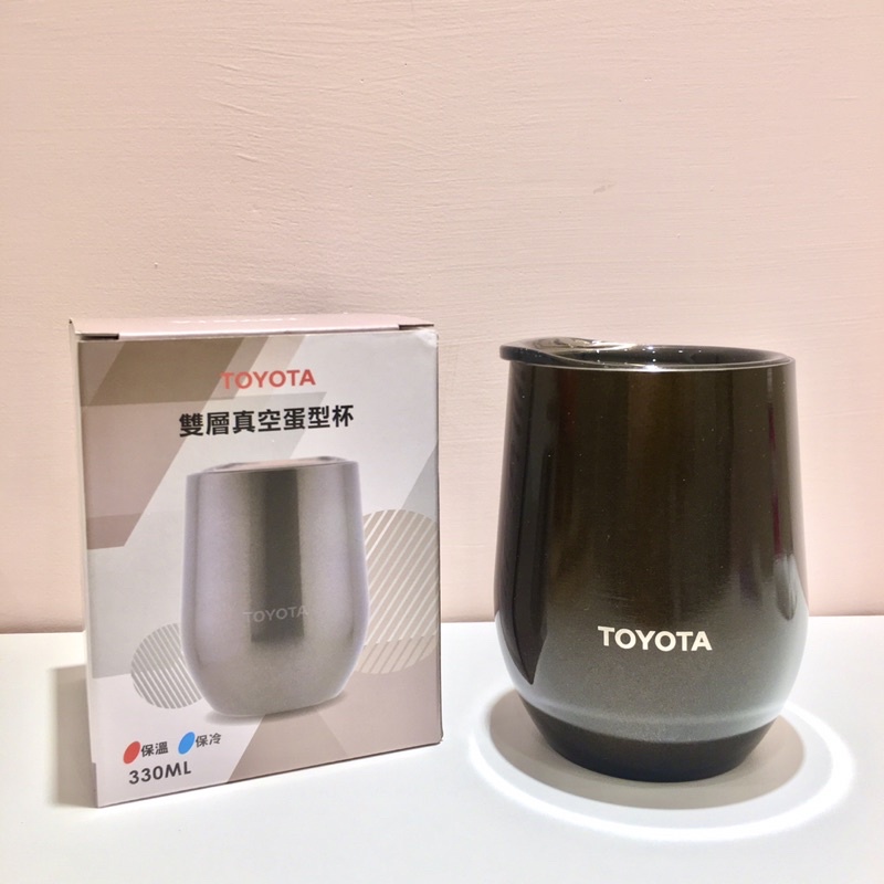 【Toyota】原廠貨 雙層真空保溫保冷蛋型杯（鈦金銅）330ml