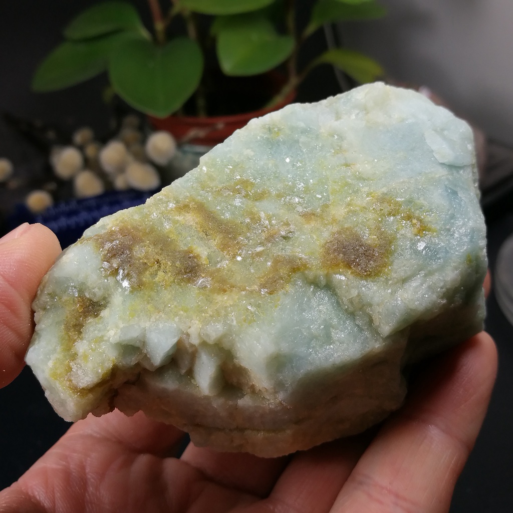[友克鑫礦業]bc51約重224.6g-海水藍寶 原礦 Aquamarine 海藍寶 晶礦 共生雲母 原石 綠柱石