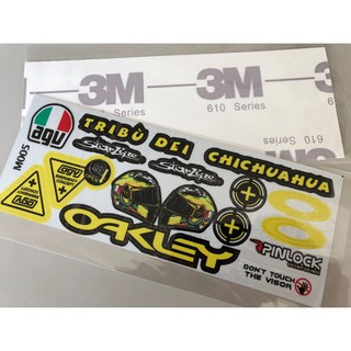 AGV 安全帽 [反光貼紙一整組] ROSSI 羅西 46 OAKLEY 鏡片 三角貼 鏡片貼紙 3M 防水
