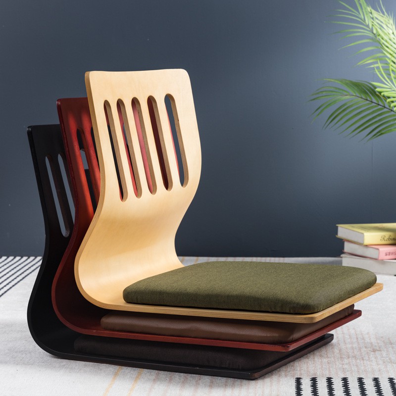 滿額免運 日本榻榻米椅子和室無腿椅日式靠背盤腿座椅坐椅踏踏米椅子 蝦皮購物