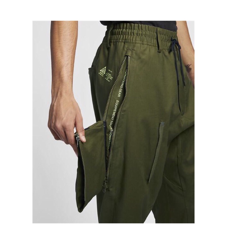 NikeLab ACG 機能忍者褲 18ss cargo pants 黃金 綠XS 黑S